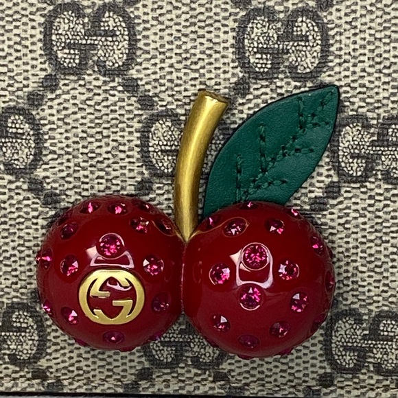 Gucci Cherry GG Supreme PVC Wallet - Picture 6 of 12